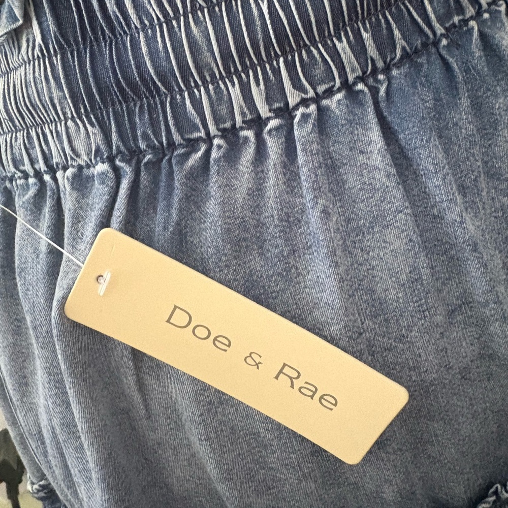 Doe & Rae Gray Ruffled Tiered Midi Skirt - Picture 2 of 4